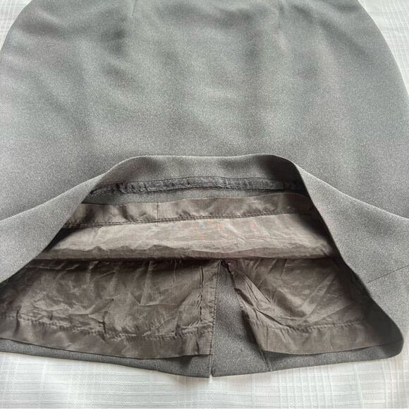 VTG Casual Corners Annex Gray Lined Pencil Coprcore Business Career Skirt SZ 10 - Picture 10 of 13